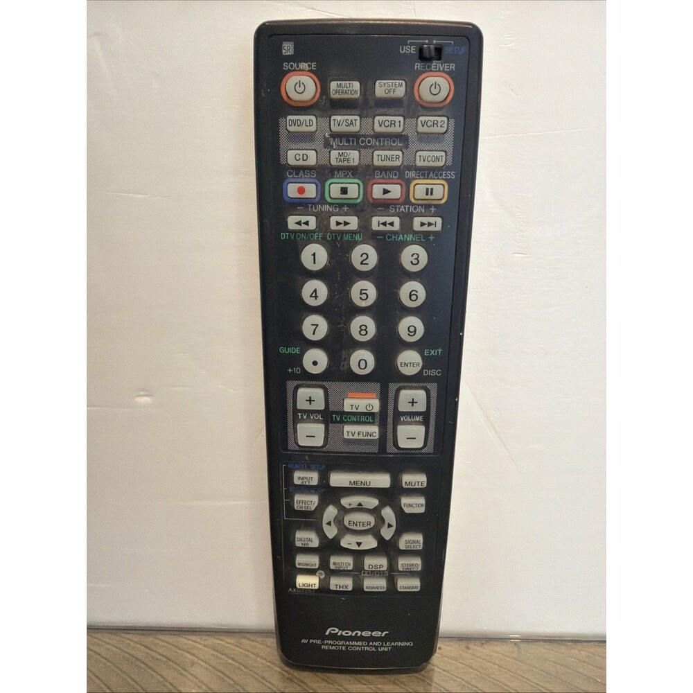 Pioneer AXD7257 Black OEM AV Pre-Programmed & Learning Remote Control Unit